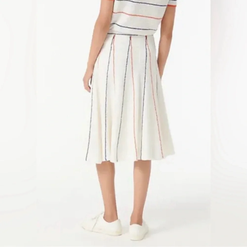 J. CREW Flared sweater-skirt in stripe - Picture 2 of 9